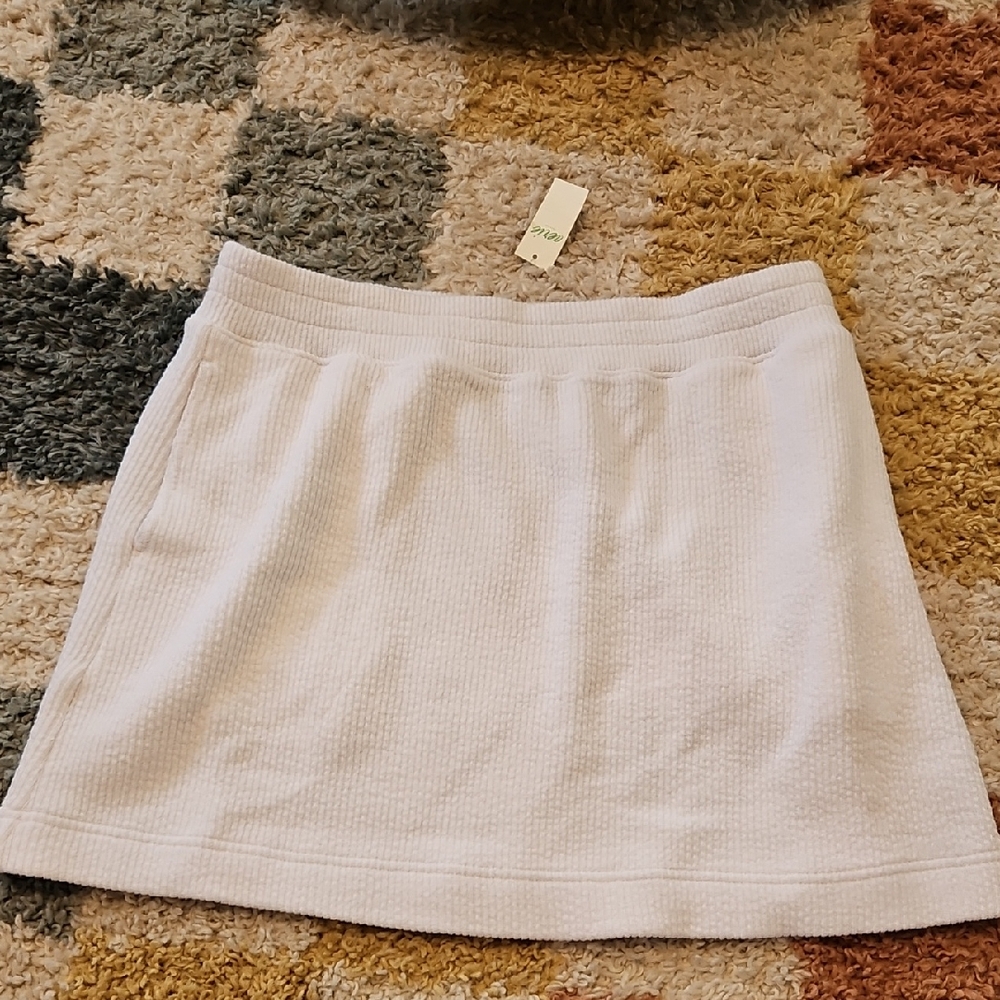 White Women's Textured A-Line Skirt